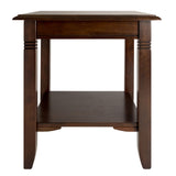 Winsome Wood Nolan Accent End Table, Cappuccino Finish 40220-WINSOMEWOOD