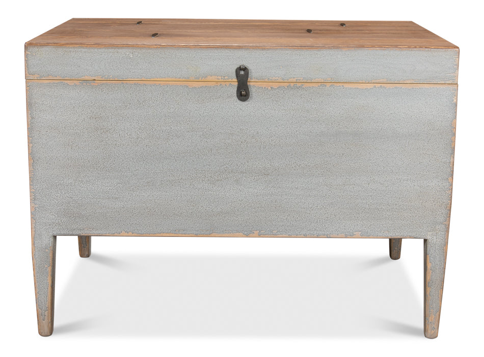 Trunk Side Table with Secret Storage