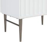 Modernist Quartz / Solid Wood / MDF / Stainless Steel Contemporary White Bathroom Vanity - 30" W x 20" D x 35" H