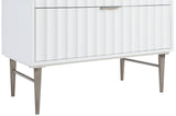 Modernist Quartz / Solid Wood / MDF / Stainless Steel Contemporary White Bathroom Vanity - 36" W x 20" D x 35" H