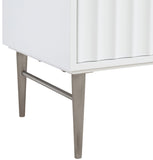 Modernist Quartz / Solid Wood / MDF / Stainless Steel Contemporary White Bathroom Vanity - 36" W x 20" D x 35" H