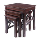 Winsome Wood Xola X-Panel Nesting Table Set, Cappuccino 40333-WINSOMEWOOD