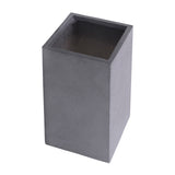 Sagebrook Home Contemporary Resin, Set of 2 -  11/13"d Square Nested Planters, Gray 16823-02 Gray Polyresin