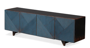 Low Wall Console For Tv - Blue