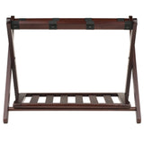 Winsome Wood Remy Luggage Rack with Shelf, Cappuccino 40436-WINSOMEWOOD