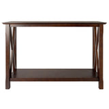 Winsome Wood Xola X-Panel Console Hall Table, Cappuccino 40445-WINSOMEWOOD