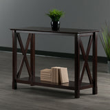 Winsome Wood Xola X-Panel Console Hall Table, Cappuccino 40445-WINSOMEWOOD