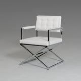 VIG Furniture Modrest Cosme Modern White Leatherette Dining Armchair VGHR4047-WHT