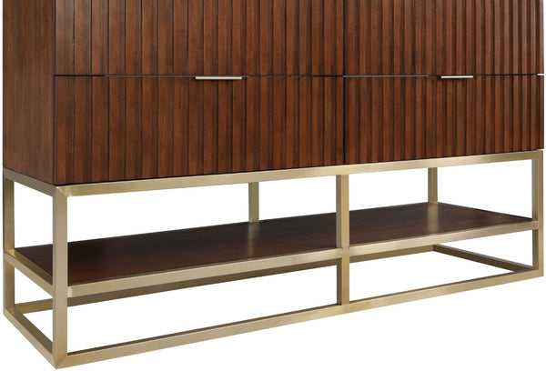 Monad Carrara Marble / Birch Veneer / MDF / Stainless Steel / Ceramic Contemporary Walnut Bathroom Vanity - 60" W x 20" D x 34.5" H