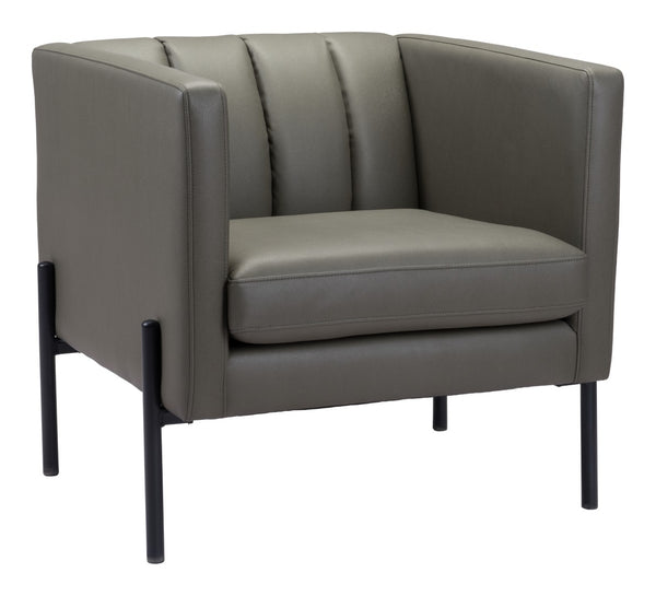 Zuo Modern Jess 100% Polyurethane, Plywood, Steel Modern Commercial Grade Accent Chair Green, Black 100% Polyurethane, Plywood, Steel