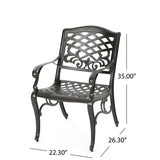 Sarasota Cast Aluminum Bronze Outdoor Chair (Set of 2)