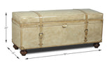 Leather Trunk/Bench - Pearl Leather