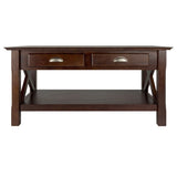 Winsome Wood Xola X-Panel Coffee Table, Cappuccino 40538-WINSOMEWOOD