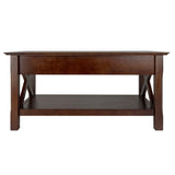 Winsome Wood Xola X-Panel Coffee Table, Cappuccino 40538-WINSOMEWOOD