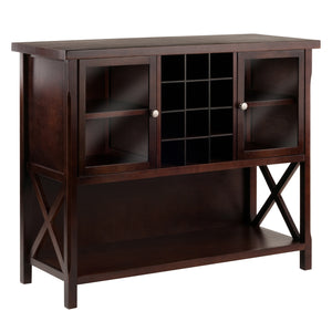 Winsome Wood Xola Buffet Display Cabinet, Cappuccino 40744-WINSOMEWOOD