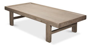 Large Wood Panel Coffee Table - French Grey