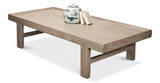 Large Wood Panel Coffee Table - French Grey
