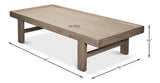 Large Wood Panel Coffee Table - French Grey