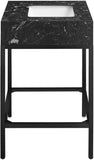 Marmo Artificial Marble / Iron Contemporary Black Artificial Marble Bathroom Vanity - 24" W x 21" D x 34" H