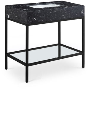 Marmo Artificial Marble / Iron Contemporary Black Artificial Marble Bathroom Vanity - 36" W x 23" D x 34" H
