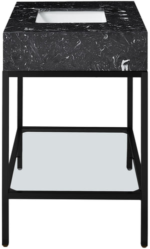 Marmo Artificial Marble / Iron Contemporary Black Artificial Marble Bathroom Vanity - 36" W x 23" D x 34" H