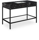 Marmo Artificial Marble / Iron Contemporary Black Artificial Marble Bathroom Vanity - 48" W x 23" D x 34" H