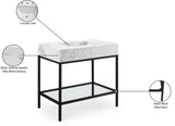 Marmo Artificial Marble / Iron Contemporary White Artificial Marble Bathroom Vanity - 36" W x 23" D x 34" H
