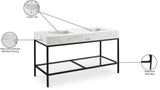 Marmo Artificial Marble / Iron Contemporary White Artificial Marble Bathroom Vanity - 60" W x 23" D x 34" H