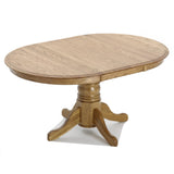 Classic Oak Chestnut Country Solid Pedestal Table