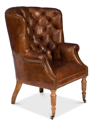 Welsh Leather Chair - Vintage Cigar