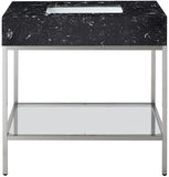 Marmo Artificial Marble / Stainless Steel Contemporary Black Artificial Marble Bathroom Vanity - 36" W x 23" D x 34" H