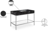 Marmo Artificial Marble / Stainless Steel Contemporary Black Artificial Marble Bathroom Vanity - 48" W x 23" D x 34" H