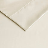Satin Casual 100% Polyester Solid Satin Pillow Case Ivory King: 20x40" (2)