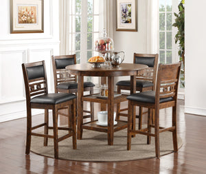 New Classic Furniture Gia 60" X 30" Counter Table With 4 Stools (5 Pc Set) Brown D1701-632-BRN