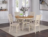 New Classic Furniture Mitchell 5 Pc Dining Set Two Tone Bisque/Brown D1763-50S-BSQ