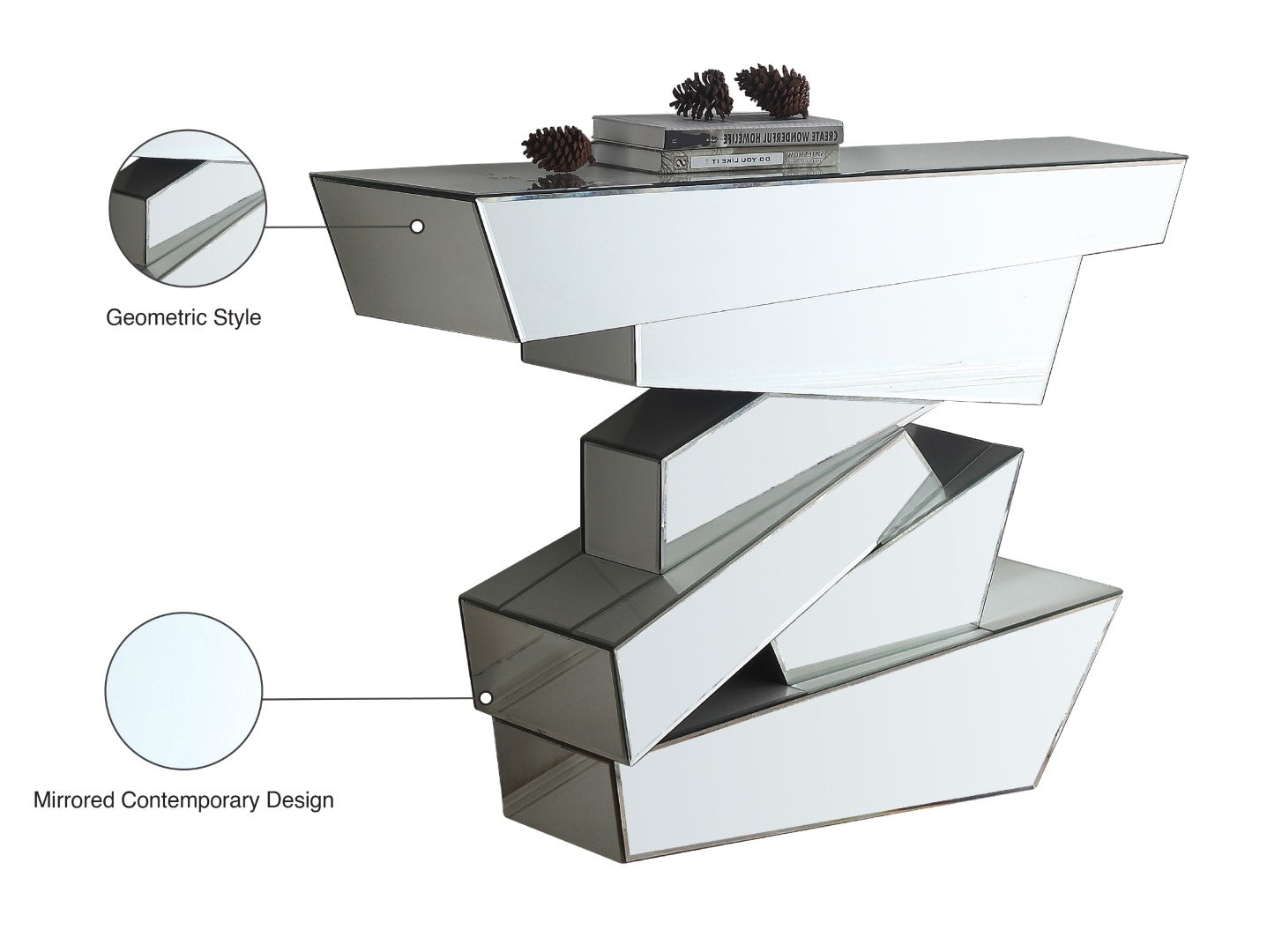 Jade Glass Console Table - Thumbnail 2