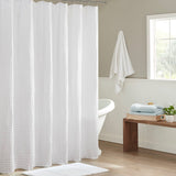 Arlo 100% Cotton Super Waffle Textured Solid Shower Curtain