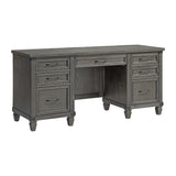 Intercon Foundry Home Entertainment Transitional Foundry Executive Desk FR-HO-6631ED-PEW-C FR-HO-6631ED-PEW-C