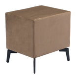 Zuo Modern Montana 100% Polyester, MDF, Plywood, Steel Modern Side Table Brown 100% Polyester, MDF, Plywood, Steel