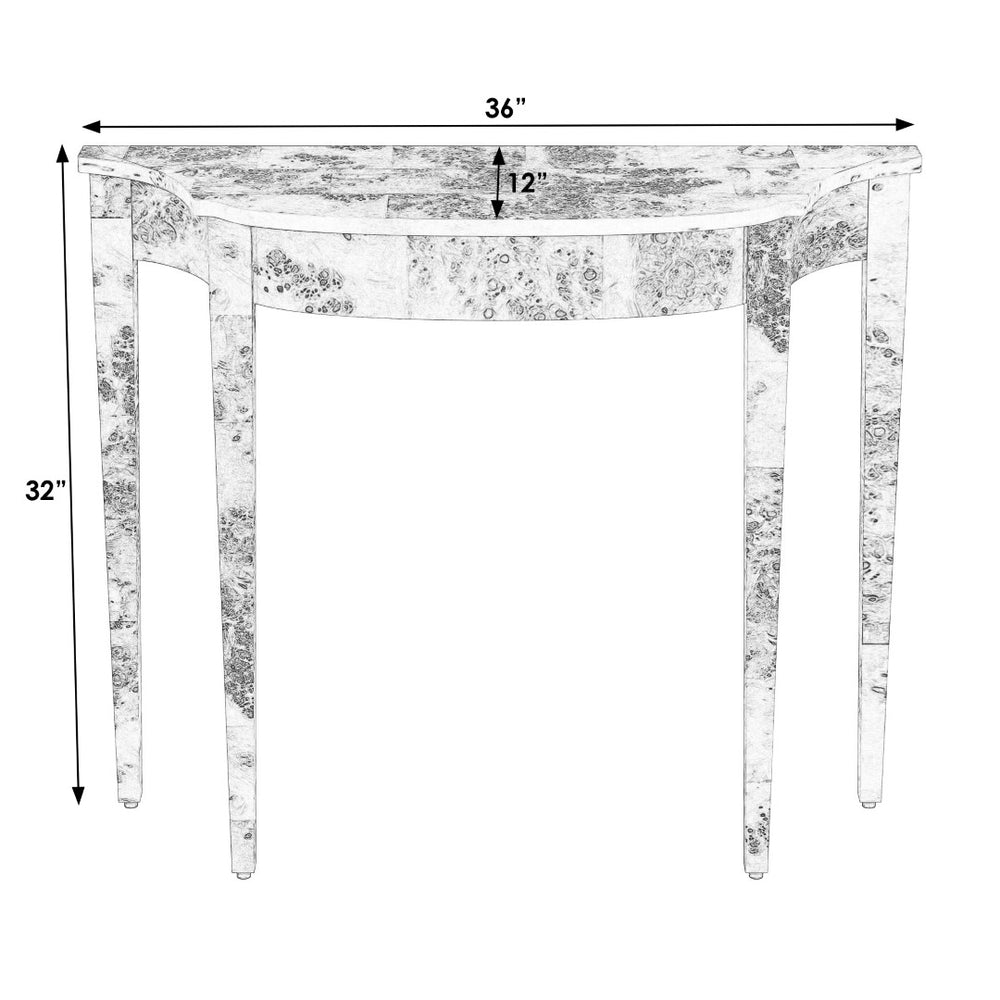 Butler Specialty Chester Traditional Burl 36" Console Table XRT Traditional Burl Rubberwood Solids,MDF, Burl wood Veneer from Cherry and/or Maple 4116442-BUTLER