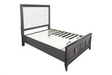 Alpine Furniture Lorraine Queen Storage Footboard Platform Bed, Dark Grey 8171-01Q Dark Grey Pine Solids & Mindy Veneer 66 x 81 x 67