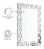 Aria Glass / Engineered Wood Contemporary  Mirror - 31.5" W x 1" D x 47" H