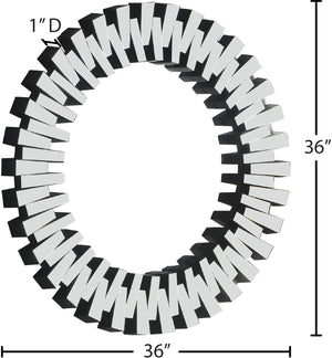 Kylie Glass / Engineered Wood Contemporary  Mirror - 36" W x 1" D x 36" H
