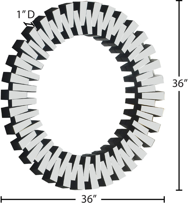 Kylie Glass / Engineered Wood Contemporary  Mirror - 36" W x 1" D x 36" H