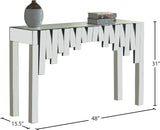 Kylie Glass / Engineered Wood Contemporary  Console Table - 48" W x 15.5" D x 31" H