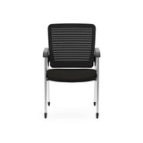 Pascal Visitor Chair in Black with Chromed Steel Frame - Set of 1
