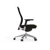 Pascal Office Chair in Black with Polished Aluminum Accents