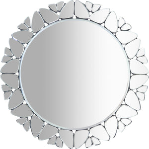 Cocoon Glass / Engineered Wood Contemporary  Mirror - 39" W x 1" D x 39" H