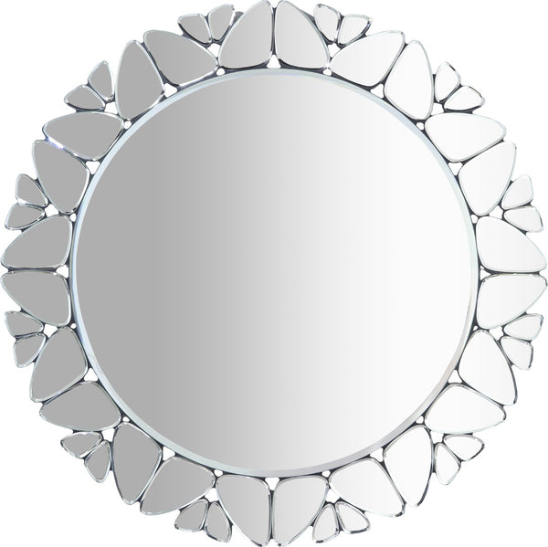 Cocoon Glass / Engineered Wood Contemporary  Mirror - 39" W x 1" D x 39" H