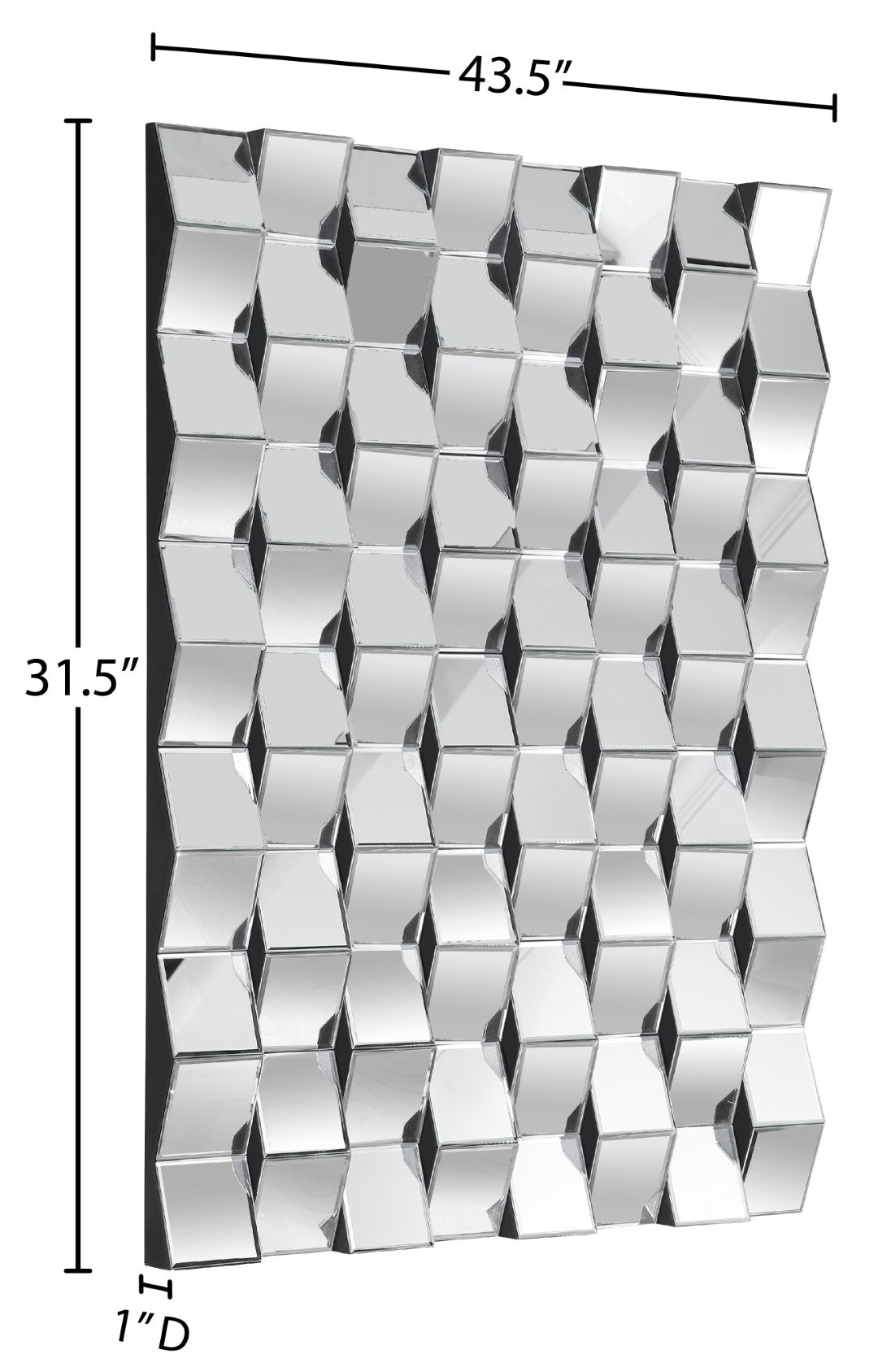 Meridian Furniture Ziggy Glass Mirror - Thumbnail 5
